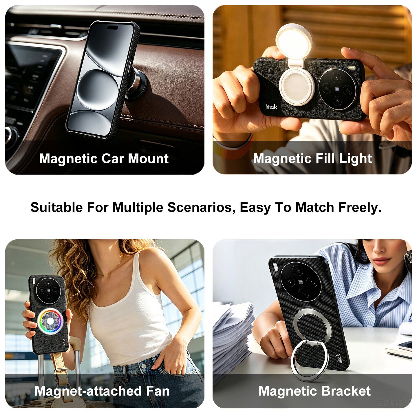 Защитный чехол IMAK Fabric Case with MagSafe для Xiaomi Poco F9 Pro - Black. Фото 6 Защитный чехол IMAK Fabric Case with MagSafe для Xiaomi Poco F9 Pro - Black (429127B). Фото 6 из 10