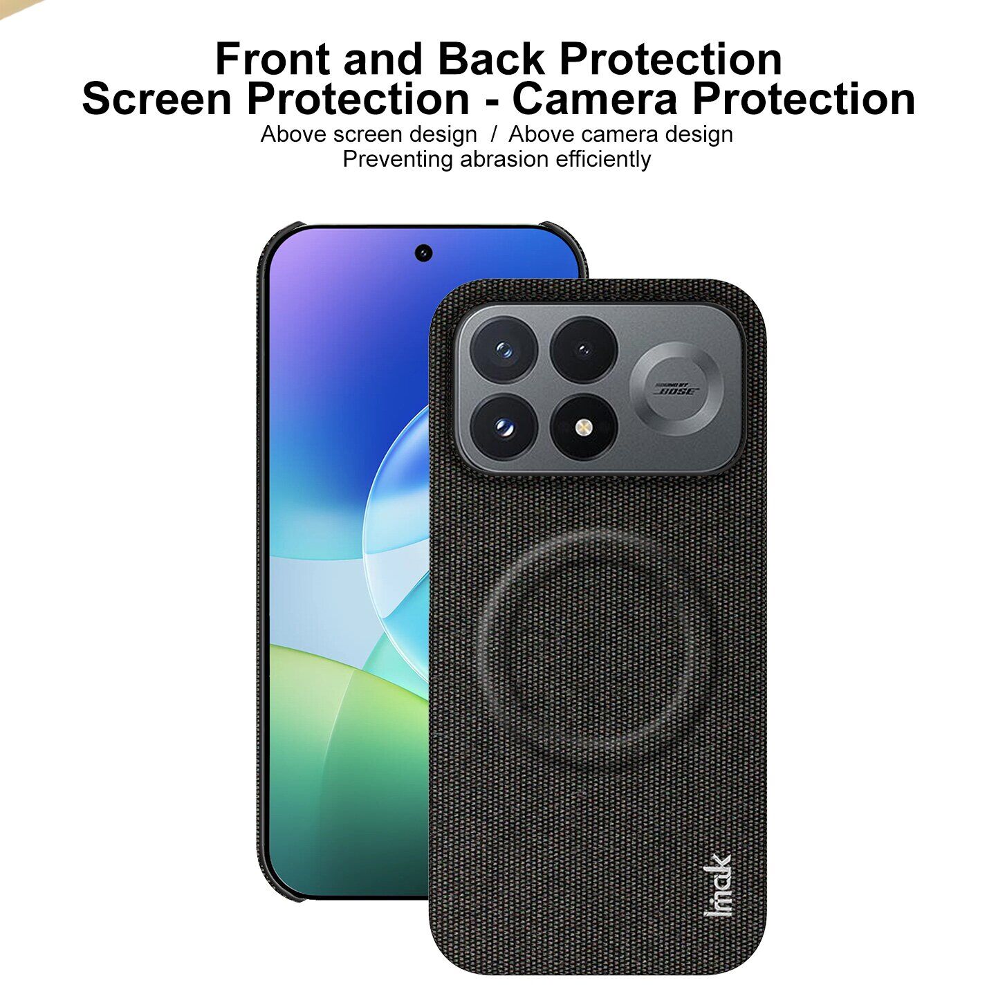 Защитный чехол IMAK Fabric Case with MagSafe для Xiaomi Poco F9 Pro - Black. Фото 9 Защитный чехол IMAK Fabric Case with MagSafe для Xiaomi Poco F9 Pro - Black (429127B). Фото 9 из 10