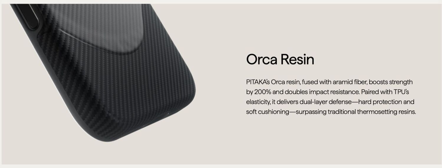Захисний чохол Pitaka Summa UltraGuard для Apple iPhone 16 Pro Max KI1603PMPA - 600D Black / Grey (Twill). Фото 8 Захисний чохол Pitaka Summa UltraGuard для Apple iPhone 16 Pro Max KI1603PMPA - 600D Black / Grey (Twill) (379970B). Фото 8 з 9