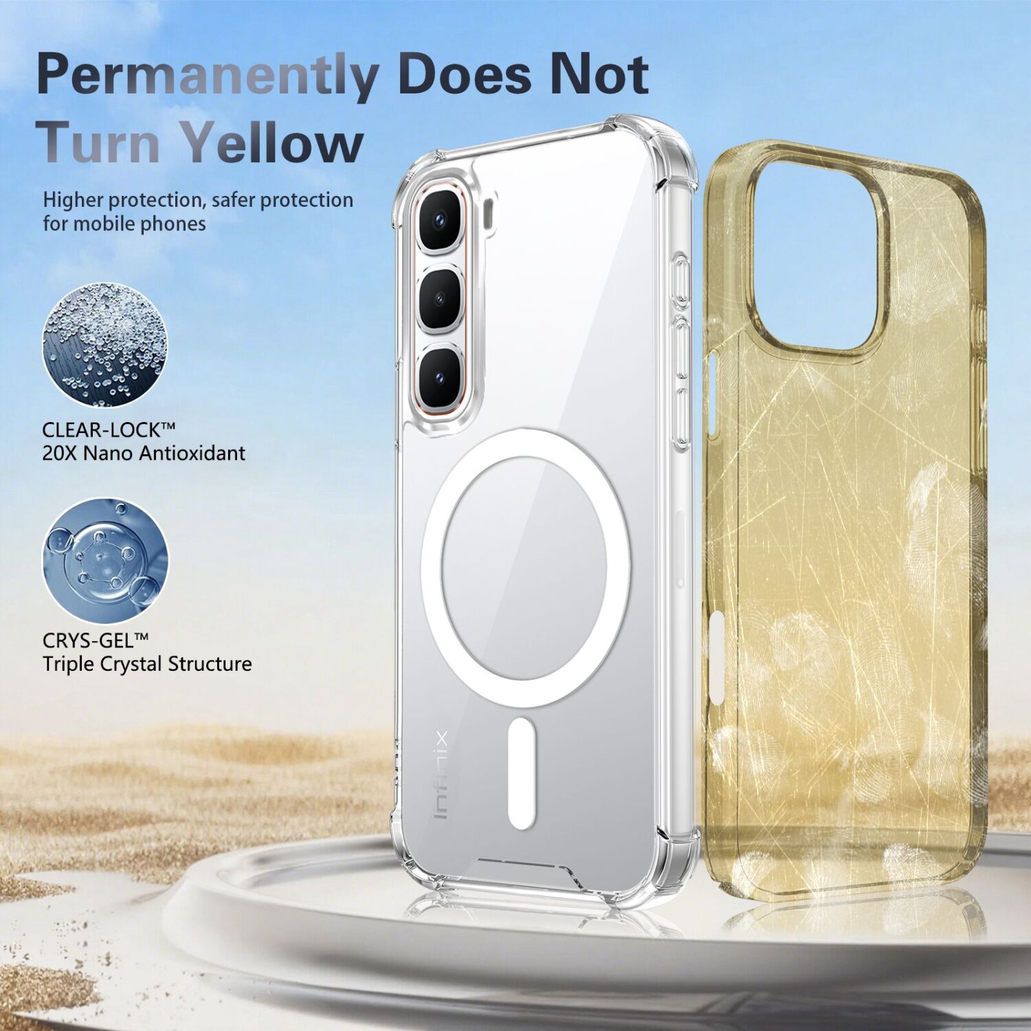 Захисний чохол UniCase AirBag MagSafe для Infinix Hot 60 Pro Plus / TECNO Spark 40 Pro Plus - Transparent. Фото 8 Захисний чохол UniCase AirBag MagSafe для Infinix Hot 60 Pro Plus / TECNO Spark 40 Pro Plus - Transparent (387926T). Фото 8 з 11
