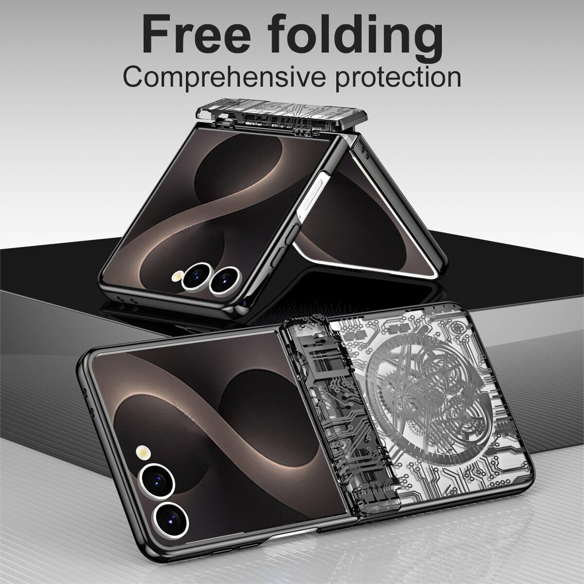 Защитный чехол UniCase Mechanical Legend для Samsung Galaxy Flip 8 - Black. Фото 2 Защитный чехол UniCase Mechanical Legend для Samsung Galaxy Flip 8 - Black (423510B). Фото 2 из 7