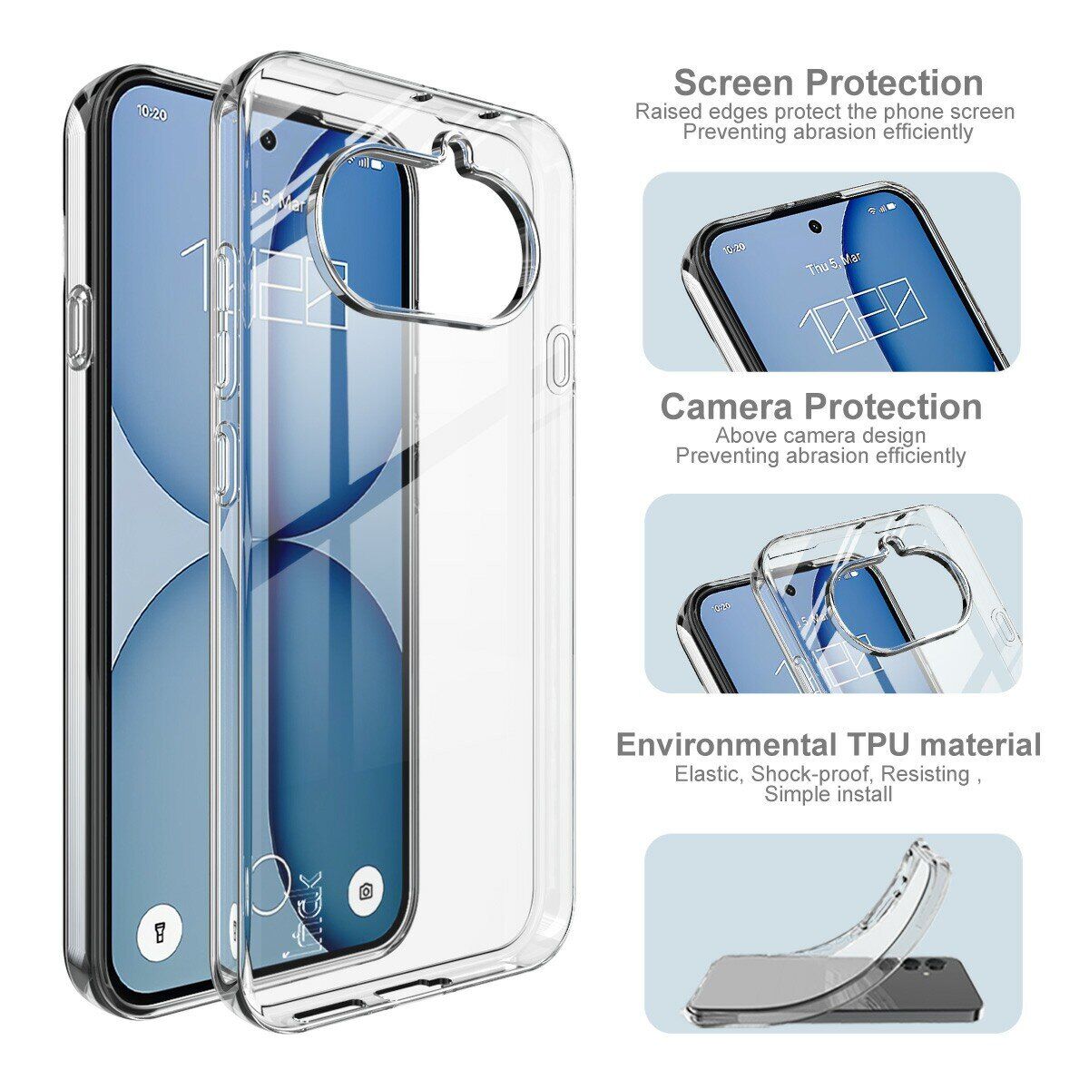 Силіконовий чохол IMAK UX-10 Series для Nothing Phone (4a) - Transparent. Фото 6 Силіконовий чохол IMAK UX-10 Series для Nothing Phone (4a) - Transparent (411315T). Фото 6 з 9