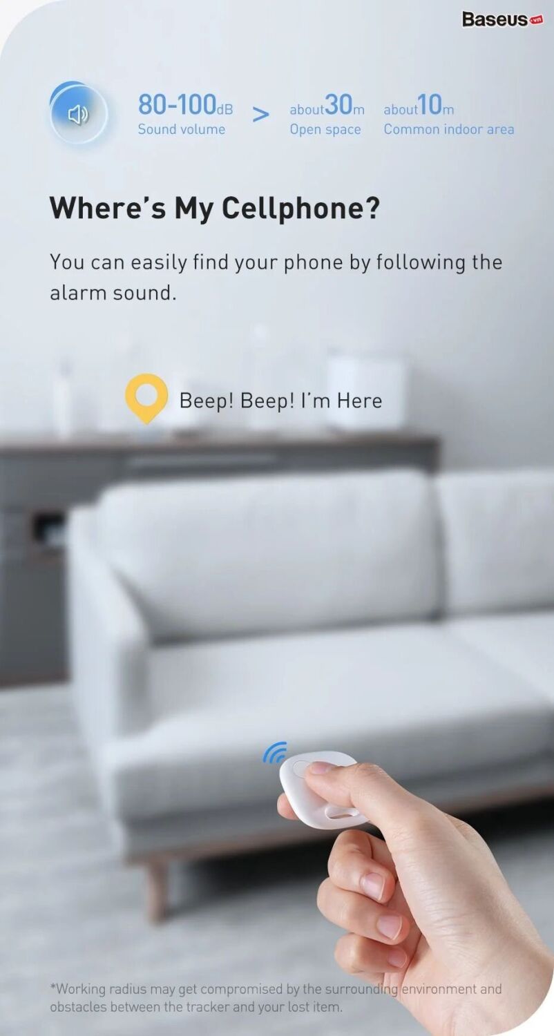 Трекер Baseus T2 Pro Smart Device Tracker (FMTP000002) - White. Фото 10 Трекер Baseus T2 Pro Smart Device Tracker (FMTP000002) - White (996104W). Фото 10 з 24