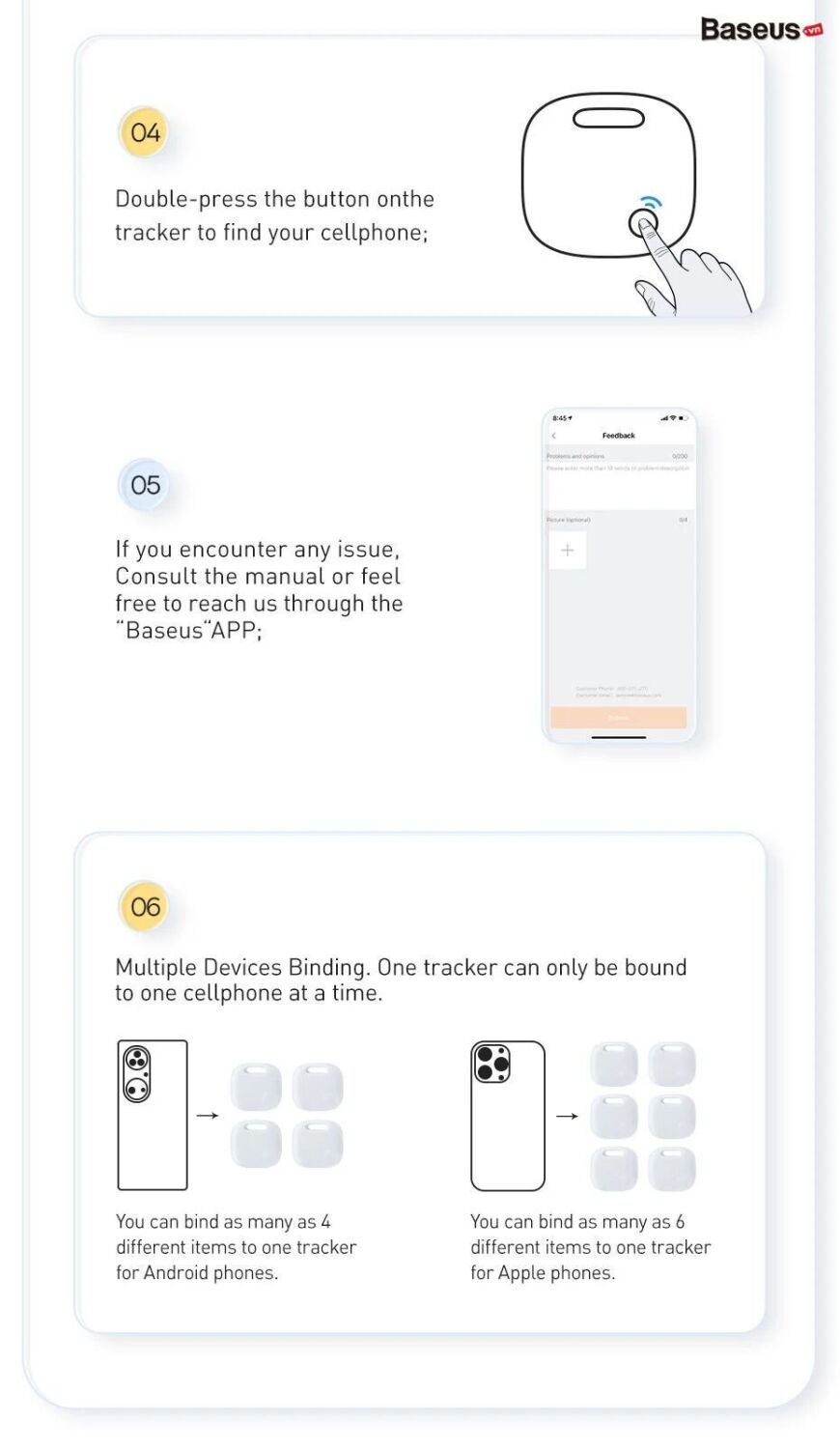Трекер Baseus T2 Pro Smart Device Tracker (FMTP000002) - White. Фото 21 Трекер Baseus T2 Pro Smart Device Tracker (FMTP000002) - White (996104W). Фото 21 з 24