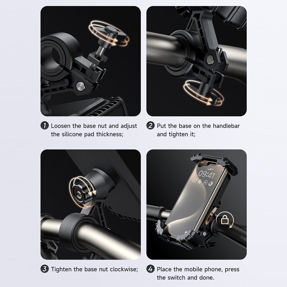 Велосипедний тримач MCDODO CM-524 Cycling Holder - Black. Фото 8 Велосипедний тримач MCDODO CM-524 Cycling Holder - Black (981568). Фото 8 з 9