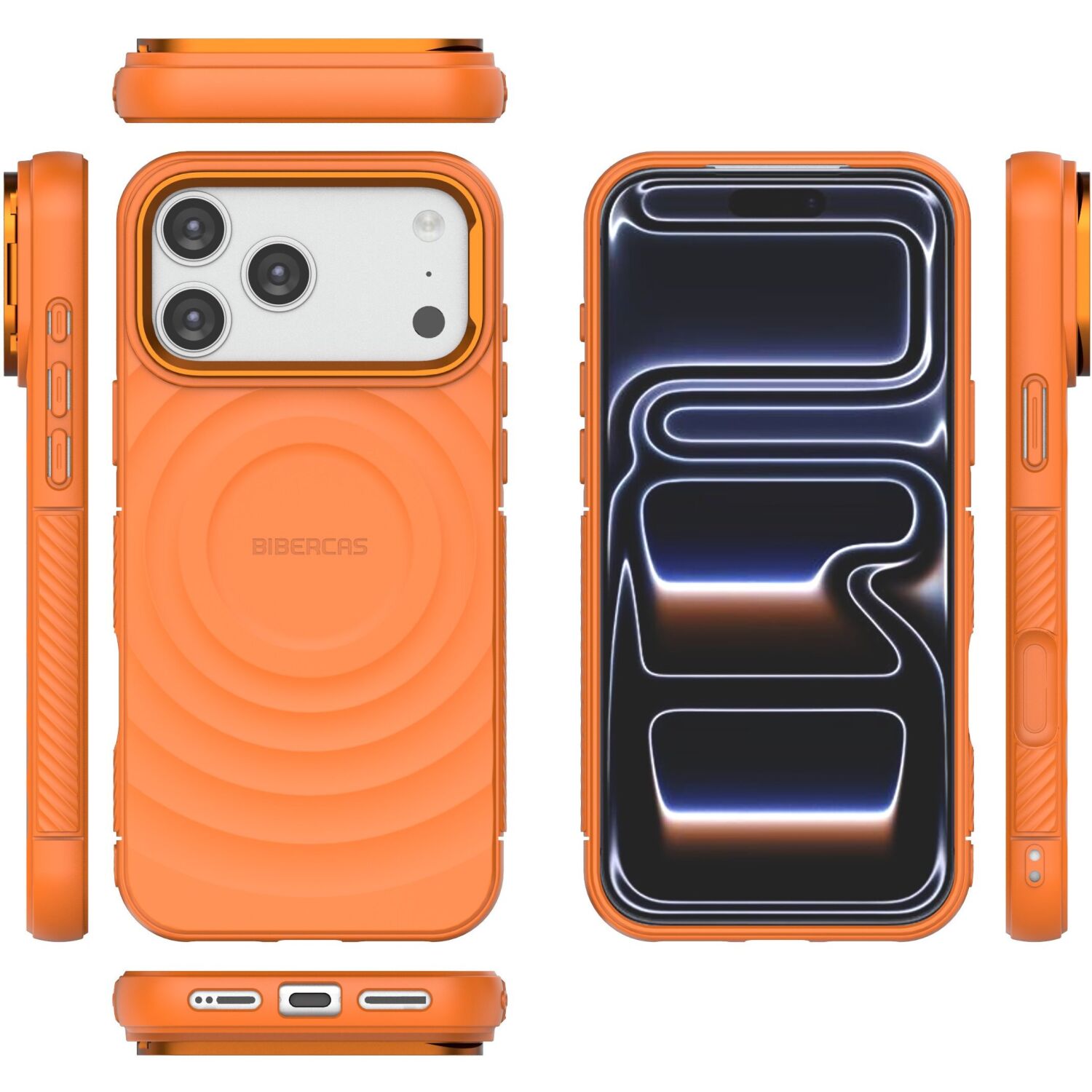 Захисний чохол Deexe Bibercas Ripple для iPhone 18 Pro Max / 17 Pro Max - Orange. Фото 8 Захисний чохол Deexe Bibercas Ripple для iPhone 18 Pro Max / 17 Pro Max - Orange (423829O). Фото 8 з 9