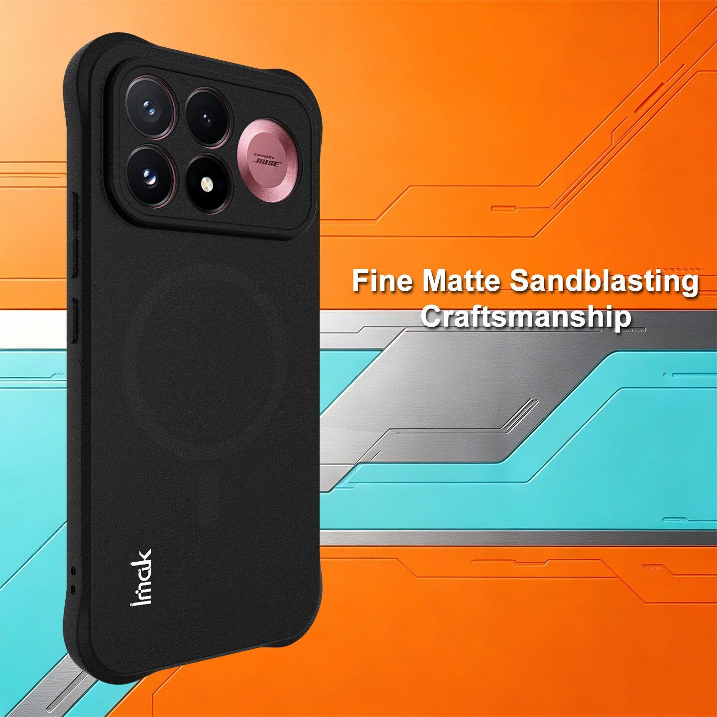 Защитный чехол IMAK Airbag Sand Case with MagSafe для Xiaomi Poco F9 Pro - Matte Black. Фото 6 Защитный чехол IMAK Airbag Sand Case with MagSafe для Xiaomi Poco F9 Pro - Matte Black (429112MB). Фото 6 из 11