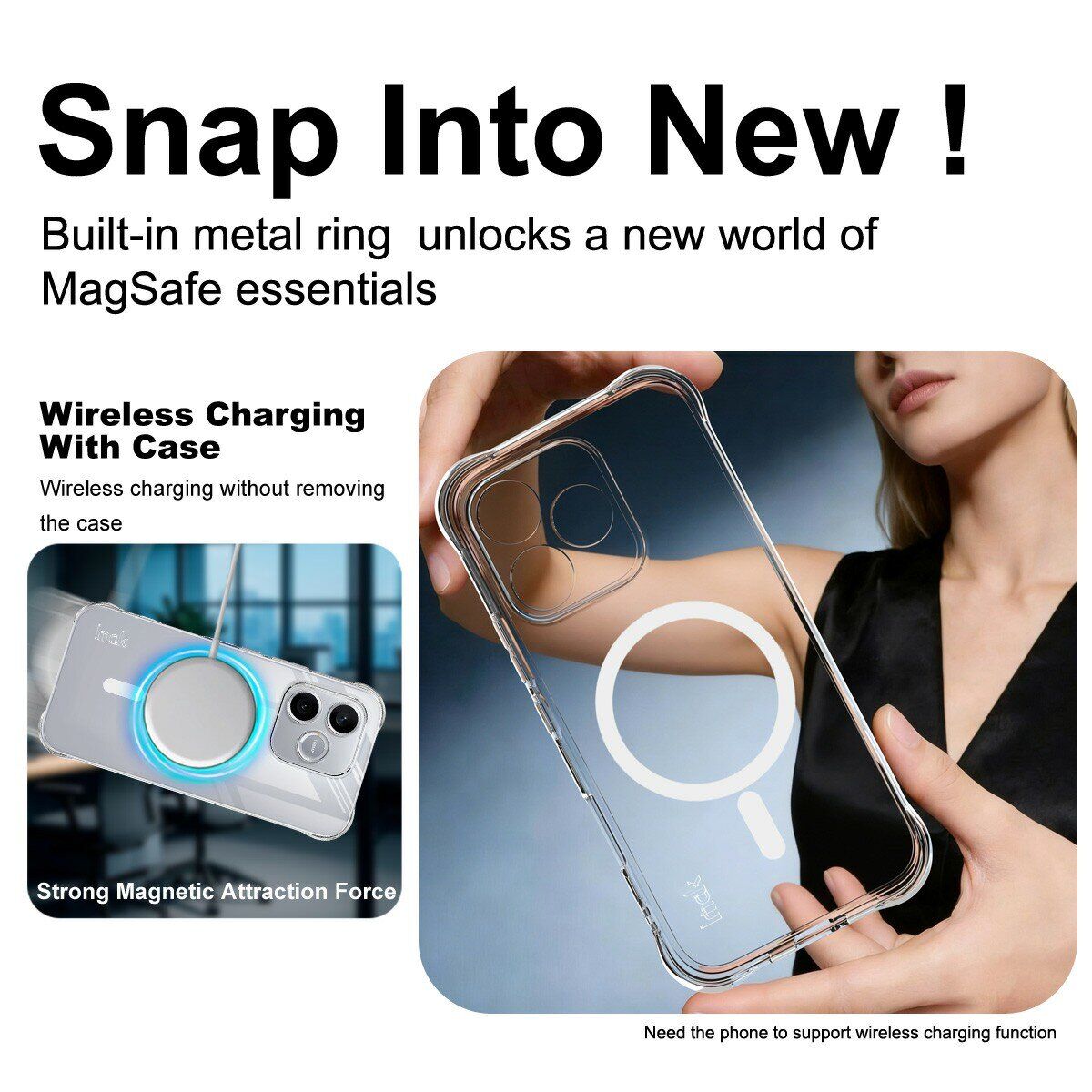 Защитный чехол IMAK Space Shield MagSafe для Honor 600 Lite - Transparent. Фото 6 Защитный чехол IMAK Space Shield MagSafe для Honor 600 Lite - Transparent (411812T). Фото 6 из 10