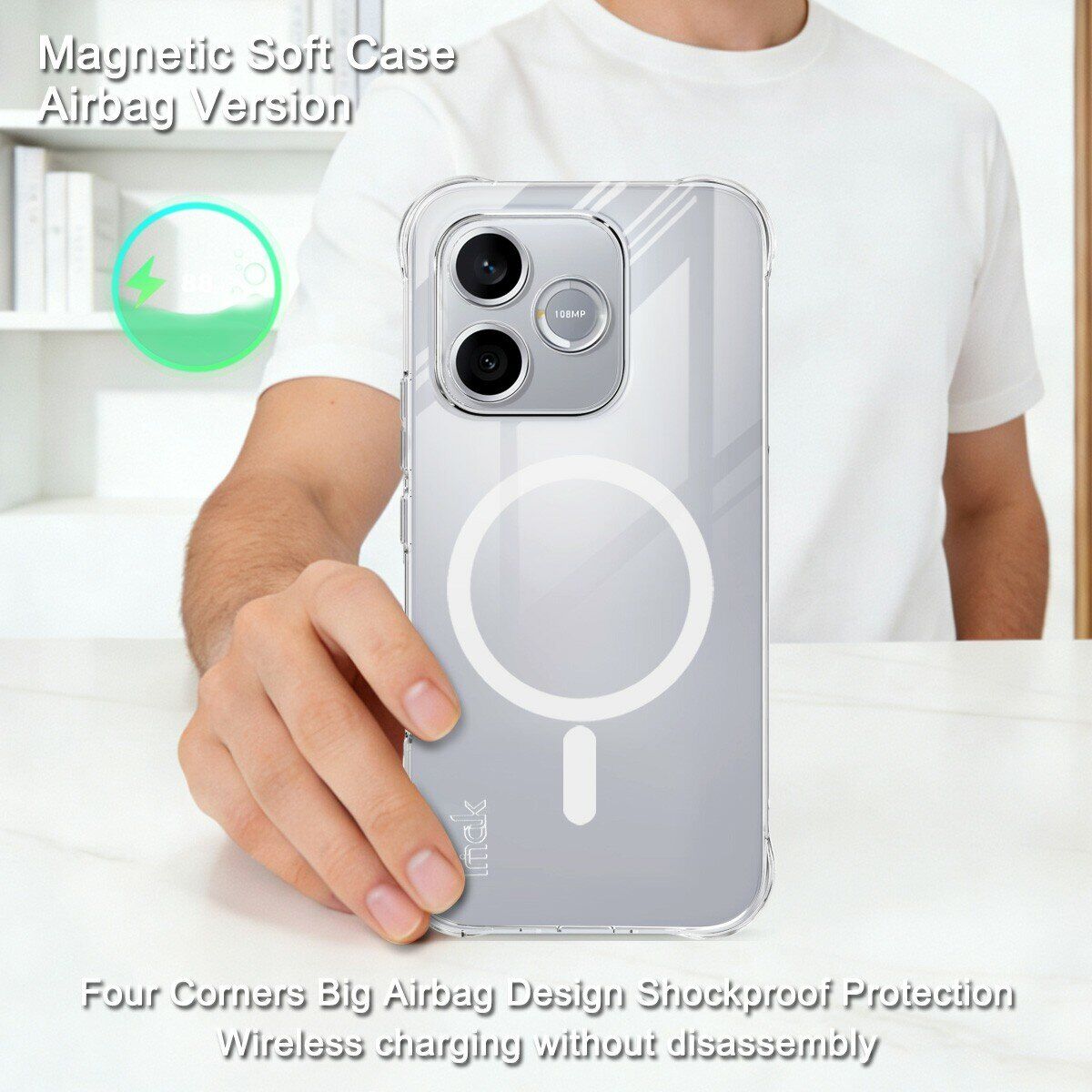 Защитный чехол IMAK Space Shield MagSafe для Honor 600 Lite - Transparent. Фото 3 Защитный чехол IMAK Space Shield MagSafe для Honor 600 Lite - Transparent (411812T). Фото 3 из 10