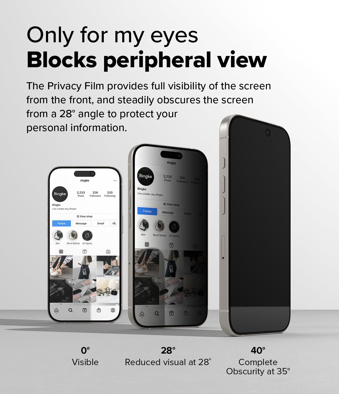 Комплект защитных стекол (2шт) Ringke Easy Slide Privacy для iPhone 16 Pro (8800274960053) - Black. Фото 7 Комплект защитных стекол (2шт) Ringke Easy Slide Privacy для iPhone 16 Pro (8800274960053) - Black (380077B). Фото 7 из 21