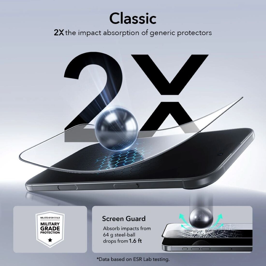 Комплект захисних стекол ESR UltraFit Classic для iPhone Air (4894240287743) - Black. Фото 4 Комплект захисних стекол ESR UltraFit Classic для iPhone Air (4894240287743) - Black (390860B). Фото 4 з 7