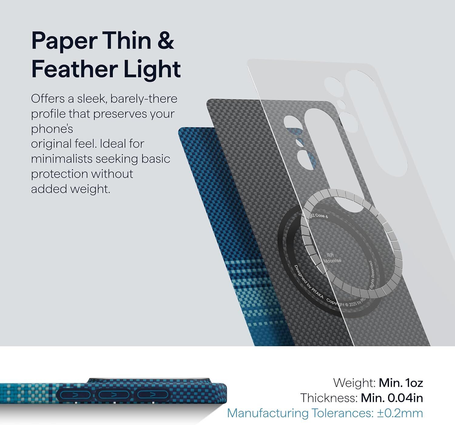 Ультратонкий чехол Pitaka Edge Case для Samsung Galaxy S26 Plus (S947) KS2602S - Moonrise. Фото 13 Ультратонкий чехол Pitaka Edge Case для Samsung Galaxy S26 Plus (S947) KS2602S - Moonrise (407055L). Фото 13 из 17