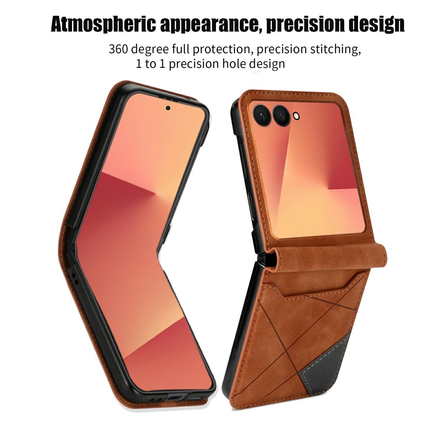 Защитный чехол Deexe Rhombus Card для Samsung Galaxy Flip 8 - Brown. Фото 5 Защитный чехол Deexe Rhombus Card для Samsung Galaxy Flip 8 - Brown (423521Z). Фото 5 из 6