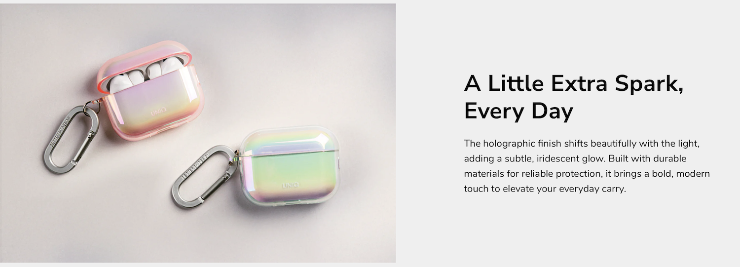 Защитный чехол UNIQ Iridescia (FH) для AirPods Pro 3 (UNIQ-AIRPODSPRO3-IRDHQTZ) - Quartz. Фото 7 Защитный чехол UNIQ Iridescia (FH) для AirPods Pro 3 (UNIQ-AIRPODSPRO3-IRDHQTZ) - Quartz (390174Q). Фото 7 из 8