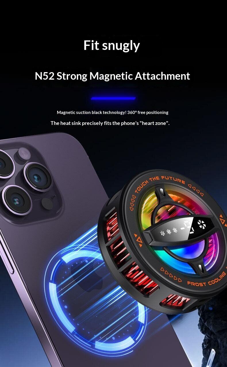 Кулер-вентилятор для смартфона Reframe K26 Magnetic Cooling - Black. Фото 6 Кулер-вентилятор для смартфона Reframe K26 Magnetic Cooling - Black (222139B). Фото 6 из 12