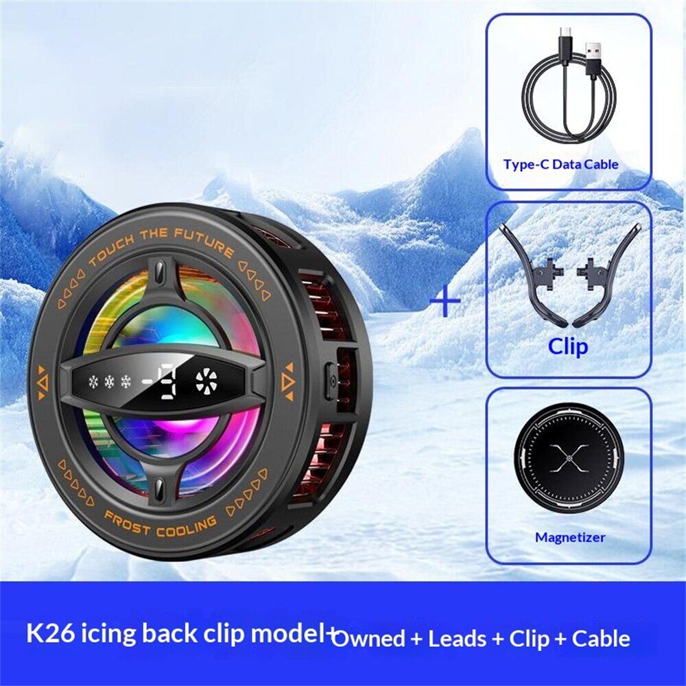 Кулер-вентилятор для смартфона Reframe K26 Magnetic Cooling - Black. Фото 9 Кулер-вентилятор для смартфона Reframe K26 Magnetic Cooling - Black (222139B). Фото 9 из 12