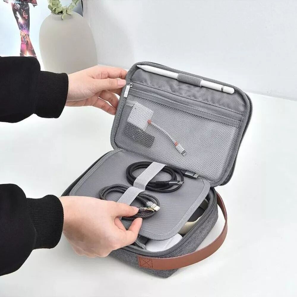 Сумка-органайзер WiWU Minimalist Travel Pouch - Black. Фото 3 Сумка-органайзер WiWU Minimalist Travel Pouch - Black (982908B). Фото 3 из 4