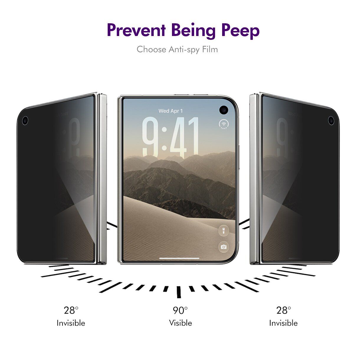 Защитное стекло HAT PRINCE Privacy для iPhone Duo - Black. Фото 3 Защитное стекло HAT PRINCE Privacy для iPhone Duo - Black (435052B). Фото 3 из 7