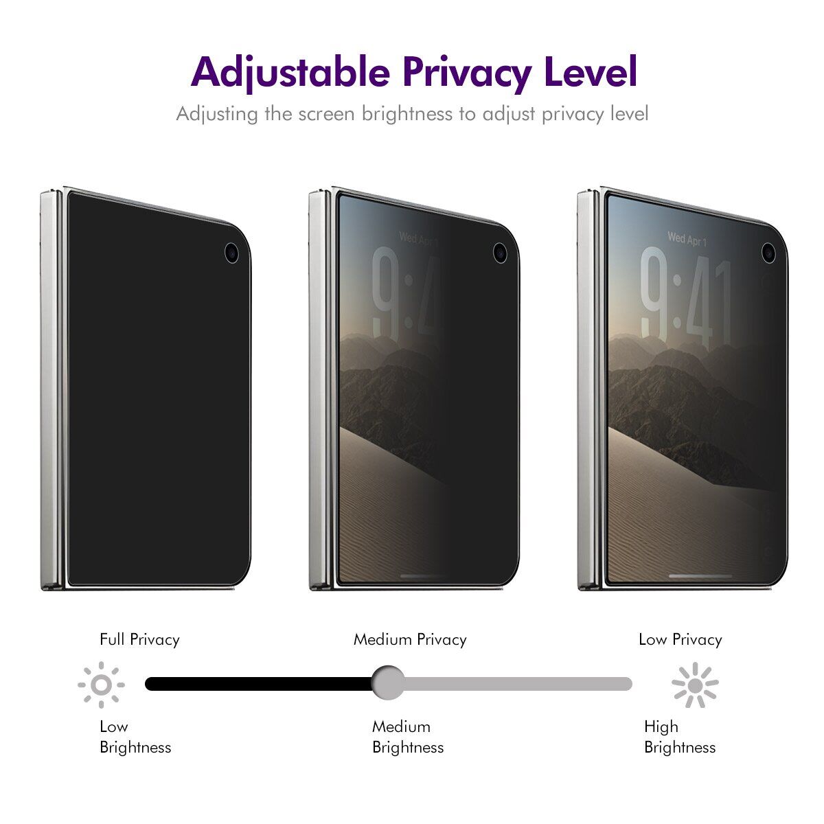 Защитное стекло HAT PRINCE Privacy для iPhone Duo - Black. Фото 4 Защитное стекло HAT PRINCE Privacy для iPhone Duo - Black (435052B). Фото 4 из 7