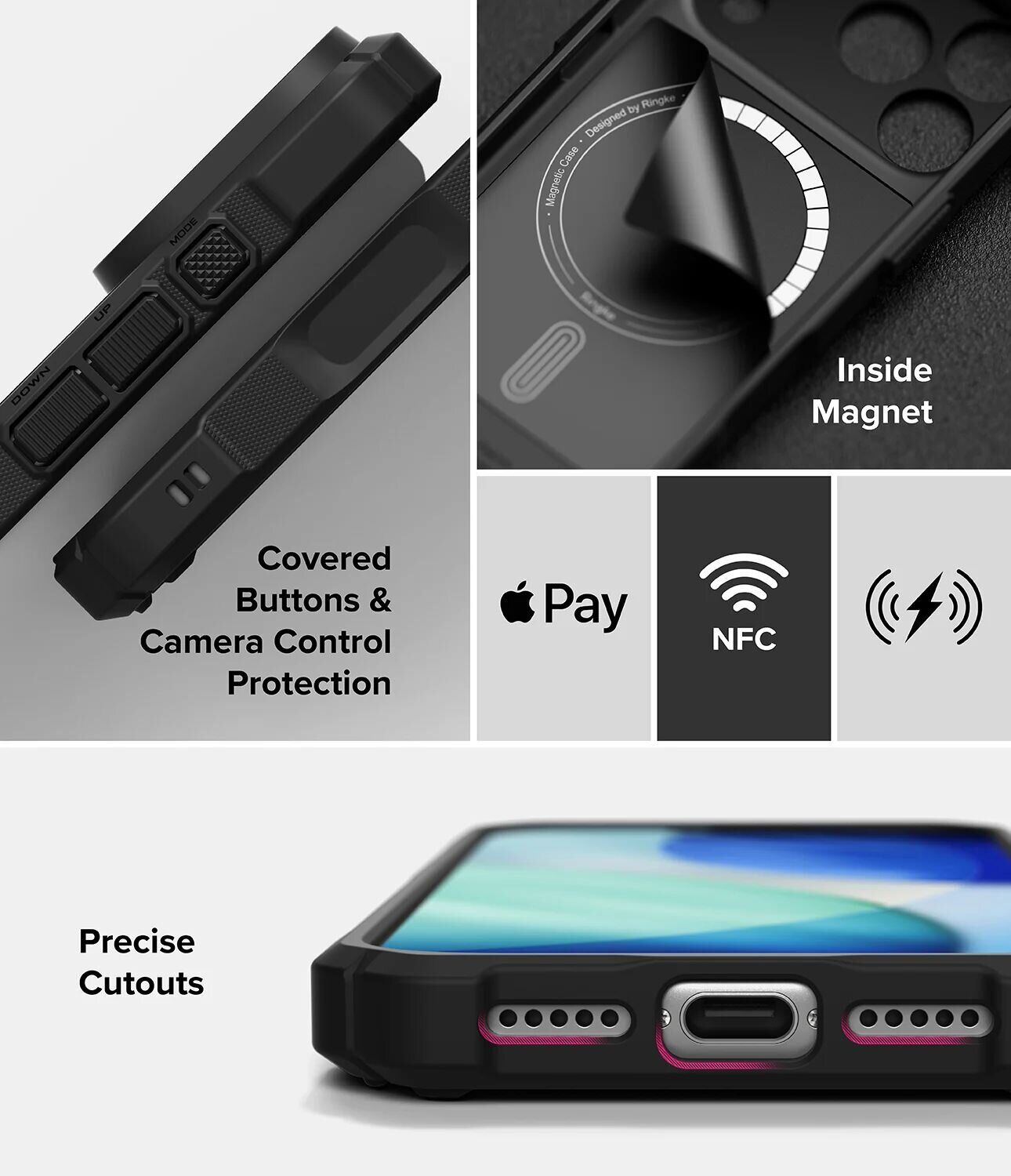 Защитный чехол Ringke Rugged Gear Magnetic для iPhone 18 Pro (8800380463325) - Dark Green. Фото 14 Защитный чехол Ringke Rugged Gear Magnetic для iPhone 18 Pro (8800380463325) - Dark Green (423775DG). Фото 14 из 16