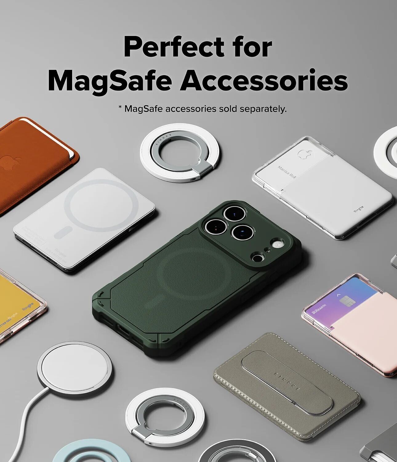 Защитный чехол Ringke Rugged Gear Magnetic для iPhone 18 Pro (8800380463325) - Dark Green. Фото 4 Защитный чехол Ringke Rugged Gear Magnetic для iPhone 18 Pro (8800380463325) - Dark Green (423775DG). Фото 4 из 16