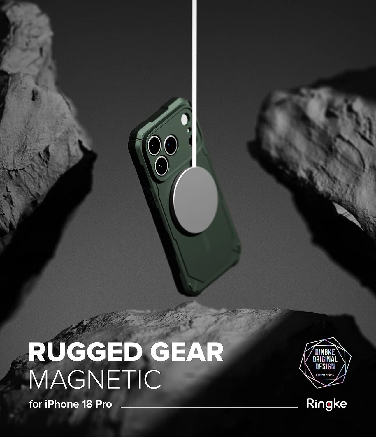 Защитный чехол Ringke Rugged Gear Magnetic для iPhone 18 Pro (8800380463325) - Dark Green. Фото 2 Защитный чехол Ringke Rugged Gear Magnetic для iPhone 18 Pro (8800380463325) - Dark Green (423775DG). Фото 2 из 16