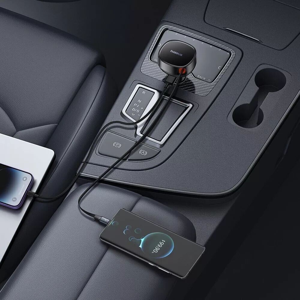 Автомобильное зарядное устройство Baseus Enjoyment Pro Retractable (60W) + кабель Type-C (C00057802111) - Black. Фото 8 Автомобильное зарядное устройство Baseus Enjoyment Pro Retractable (60W) + кабель Type-C (C00057802111) - Black (923423B). Фото 8 из 9