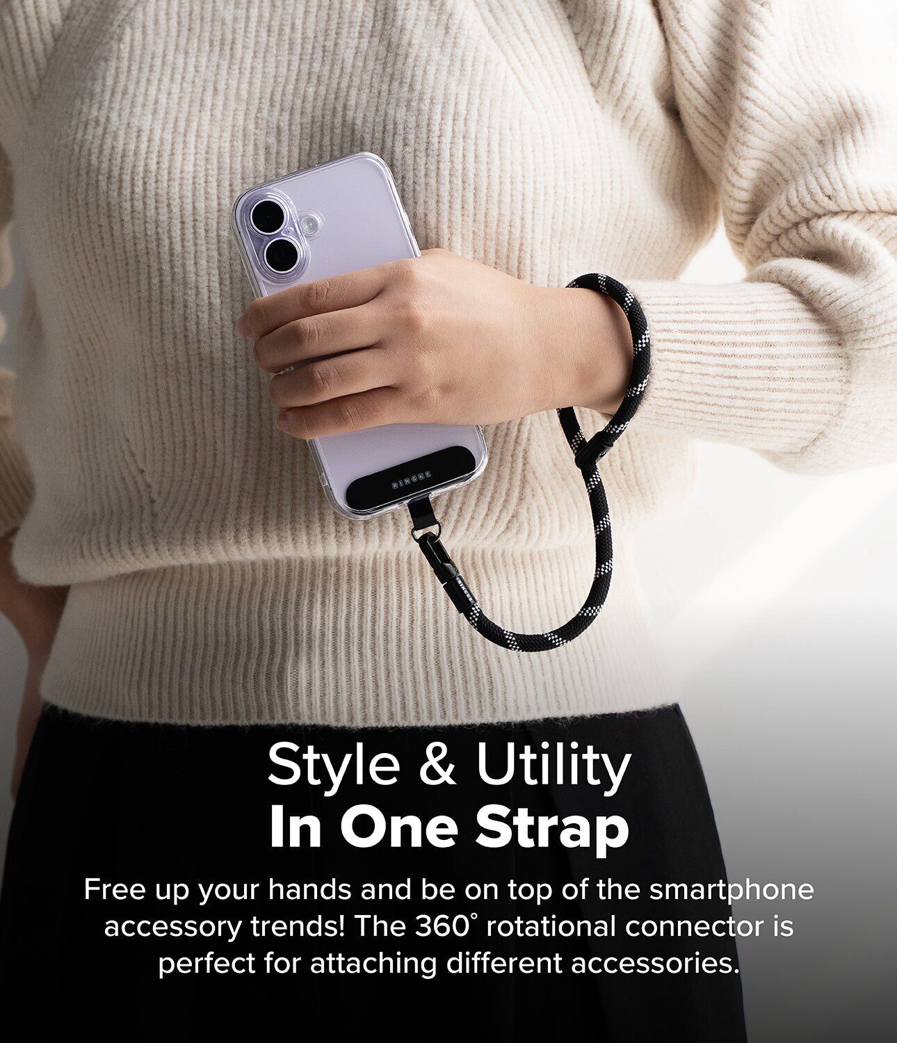 Ремешок для смартфона Ringke Holder Link Flow Hand Strap (P-Type) 8800328814134 - Silky Silver. Фото 4 Ремешок для смартфона Ringke Holder Link Flow Hand Strap (P-Type) 8800328814134 - Silky Silver (983034SS). Фото 4 из 16