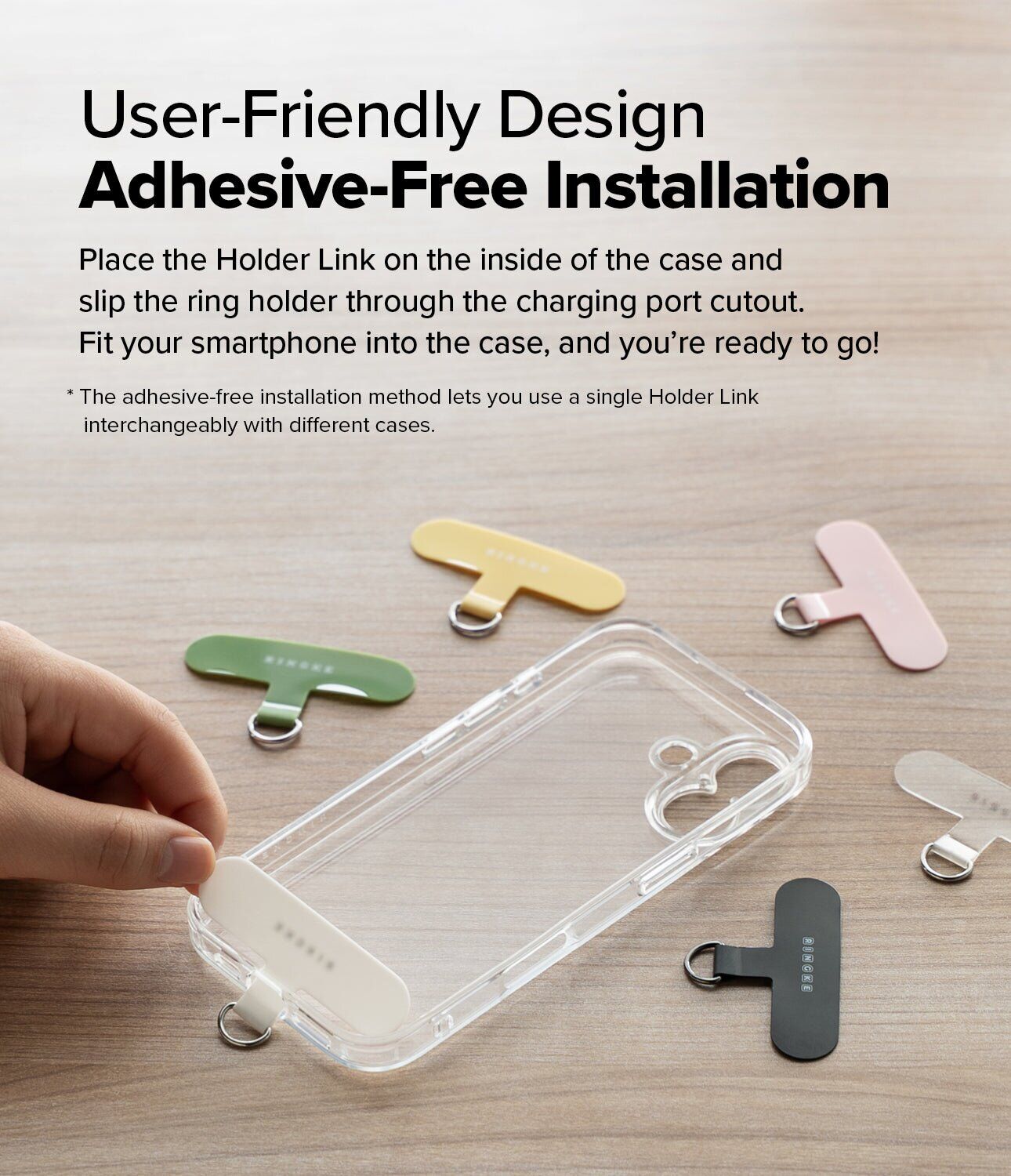 Ремешок для смартфона Ringke Holder Link Flow Hand Strap (P-Type) 8800328814134 - Silky Silver. Фото 8 Ремешок для смартфона Ringke Holder Link Flow Hand Strap (P-Type) 8800328814134 - Silky Silver (983034SS). Фото 8 из 16