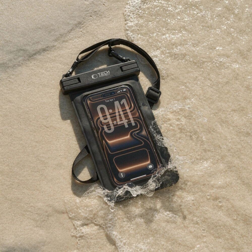 Влагозащитный чехол Tech-Protect UWC7 Universal Waterproof Case - Black. Фото 4 Влагозащитный чехол Tech-Protect UWC7 Universal Waterproof Case - Black (981872B). Фото 4 из 6
