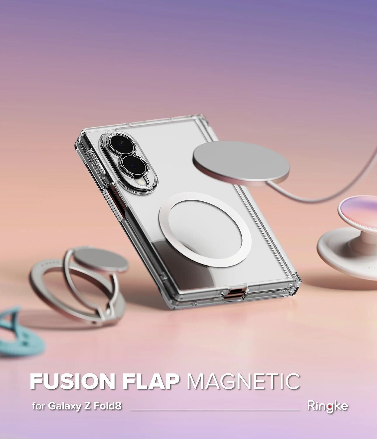 Защитный чехол Ringke Fusion Flap Magnetic для Samsung Galaxy Fold 8 (8800328819368) - Clear. Фото 5 Защитный чехол Ringke Fusion Flap Magnetic для Samsung Galaxy Fold 8 (8800328819368) - Clear (424576C). Фото 5 из 26