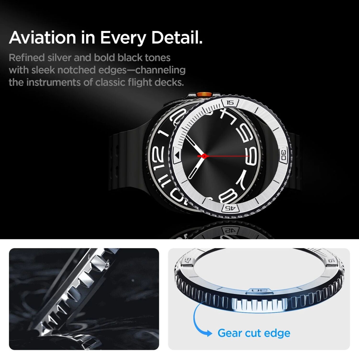 Захисна накладка Spigen Bezel Tune для Samsung Galaxy Watch 8 Classic (ACS10015) - Silver. Фото 10 Захисна накладка Spigen Bezel Tune для Samsung Galaxy Watch 8 Classic (ACS10015) - Silver (385211S). Фото 10 з 13