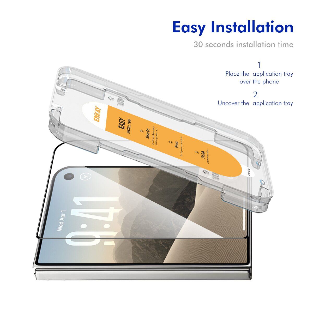Защитное стекло ENKAY Easy Install Full Glue для iPhone Duo - Black. Фото 2 Защитное стекло ENKAY Easy Install Full Glue для iPhone Duo - Black (435053B). Фото 2 из 7