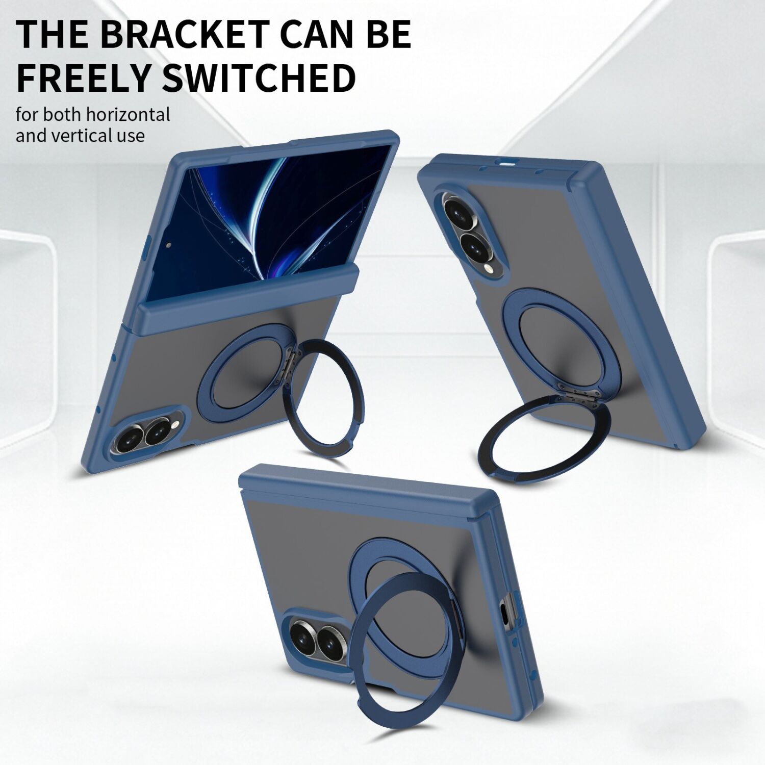 Захисний чохол Deexe Matte Skin Kickstand with MagSafe (FF) для Samsung Galaxy Fold 8 - Blue. Фото 5 Захисний чохол Deexe Matte Skin Kickstand with MagSafe (FF) для Samsung Galaxy Fold 8 - Blue (424515L). Фото 5 з 8