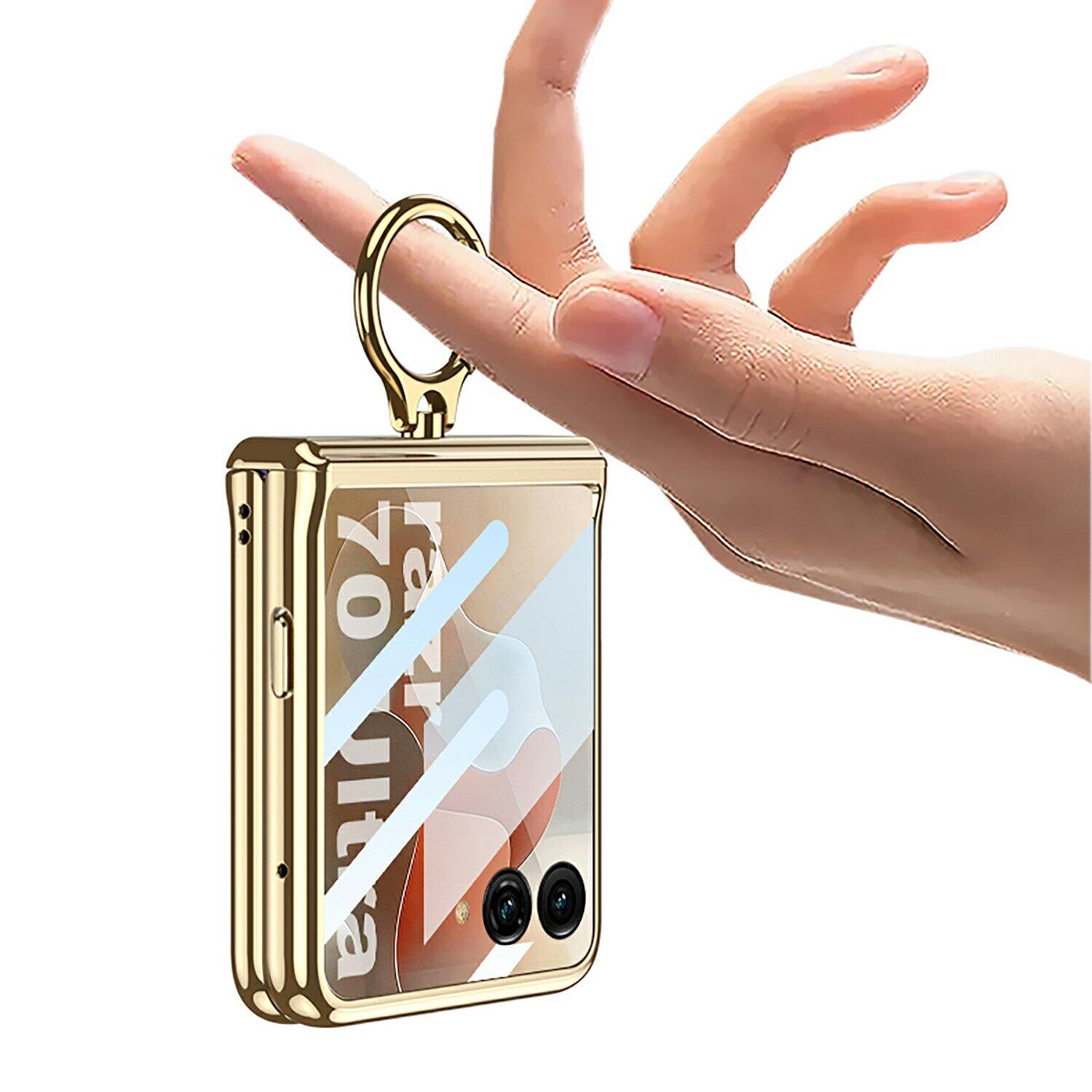 Защитный чехол GKK Hinge Ring для Motorola Razr 70 - Champagne Gold. Фото 5 Защитный чехол GKK Hinge Ring для Motorola Razr 70 - Champagne Gold (455228F). Фото 5 из 8