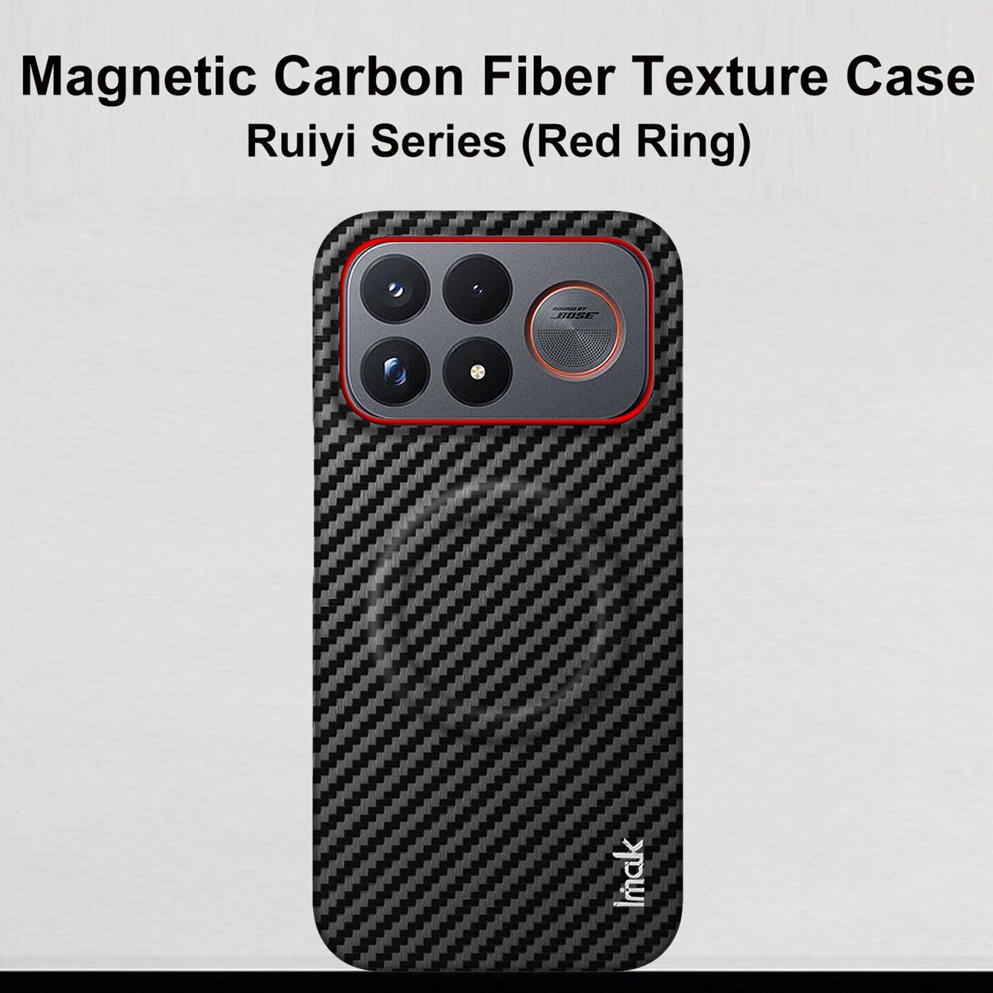 Защитный чехол IMAK Carbon Guard with MagSafe для Xiaomi Poco F9 Ultra - Carbon Fiber. Фото 3 Защитный чехол IMAK Carbon Guard with MagSafe для Xiaomi Poco F9 Ultra - Carbon Fiber (430132C). Фото 3 из 9