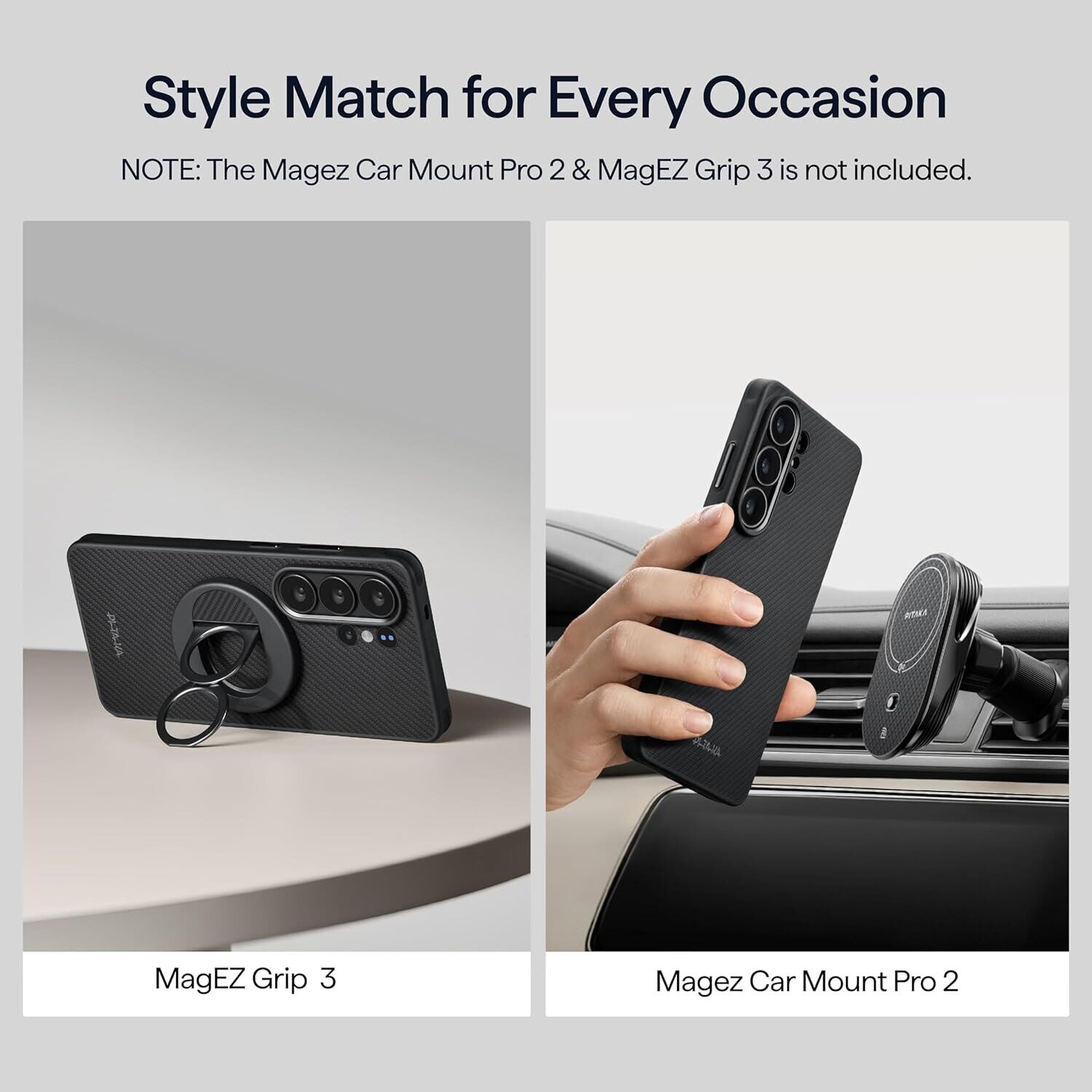 Защитный чехол Pitaka Cairn ProGuard Classic для Samsung Galaxy S26 Ultra (S948) PBS2601U - 600D Black / Grey (Twill). Фото 15 Защитный чехол Pitaka Cairn ProGuard Classic для Samsung Galaxy S26 Ultra (S948) PBS2601U - 600D Black / Grey (Twill) (408532B). Фото 15 из 17