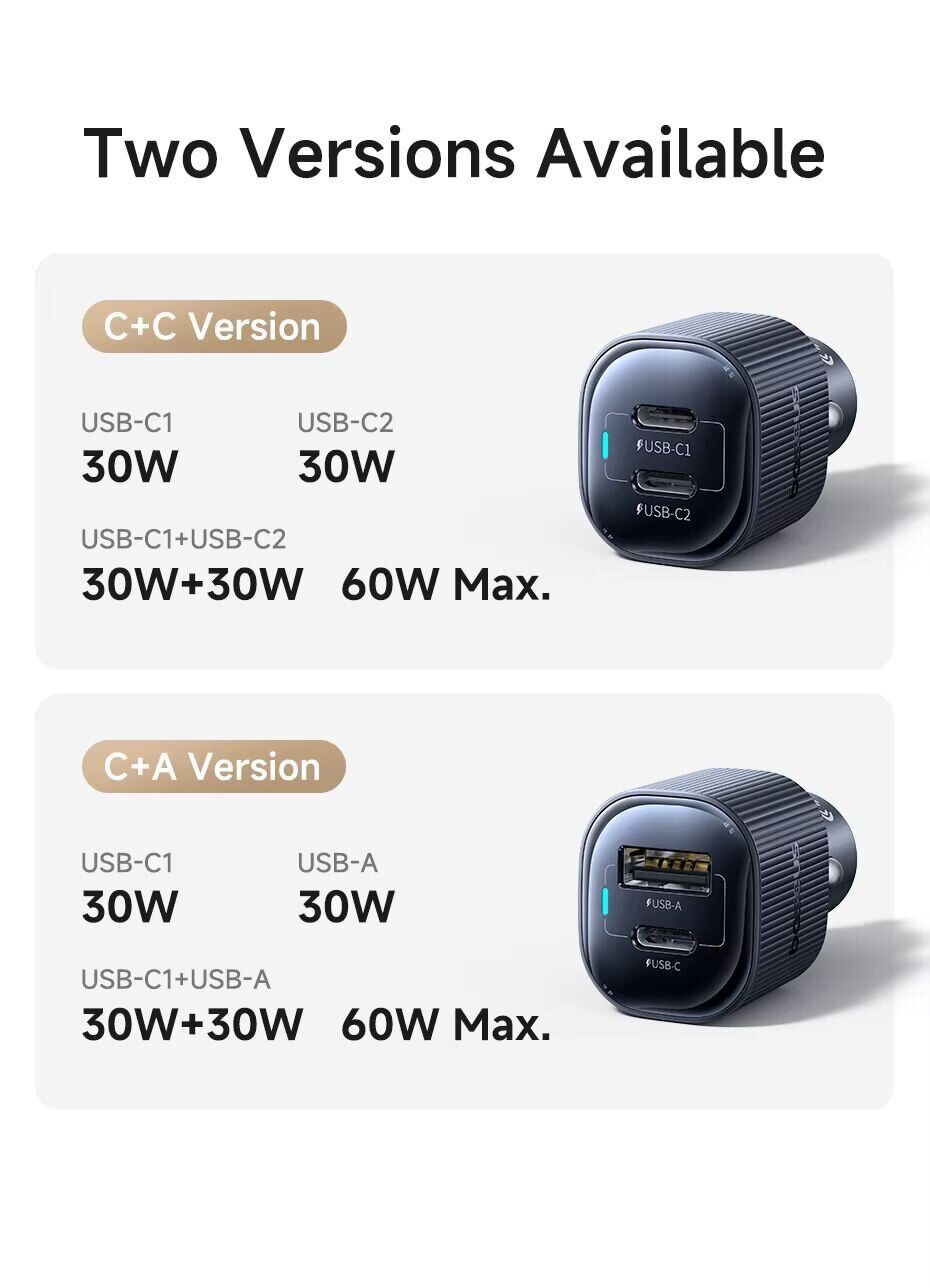 Автомобильное зарядное устройство Baseus PrimeTrip VP2 60W (2Type-C) C0207300 - Black. Фото 11 Автомобильное зарядное устройство Baseus PrimeTrip VP2 60W (2Type-C) C0207300 - Black (923424B). Фото 11 из 24