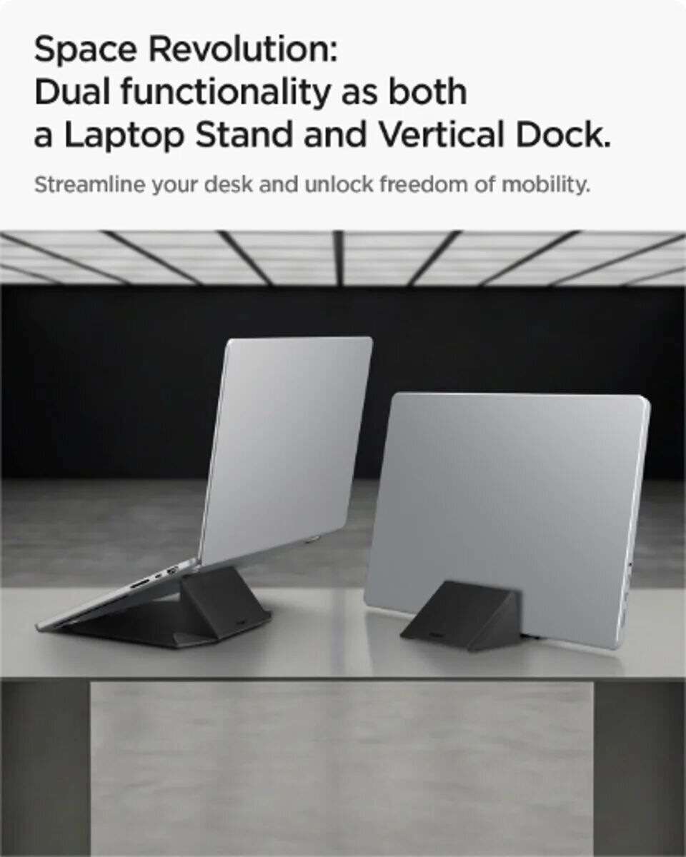 Подставка для ноутбука Spigen Slim Fold Laptop Stand LD201-S9 (AMP11118) - Black. Фото 11 Подставка для ноутбука Spigen Slim Fold Laptop Stand LD201-S9 (AMP11118) - Black (982329B). Фото 11 из 16