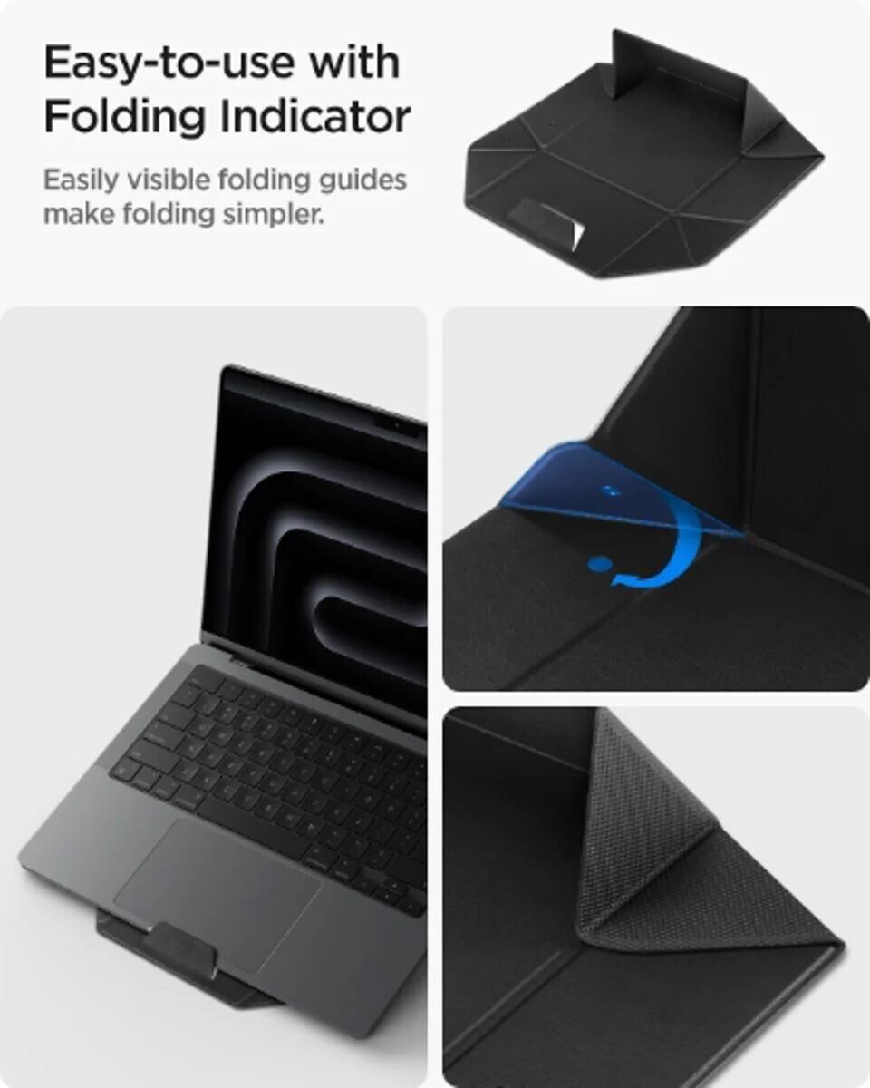 Подставка для ноутбука Spigen Slim Fold Laptop Stand LD201-S9 (AMP11118) - Black. Фото 14 Подставка для ноутбука Spigen Slim Fold Laptop Stand LD201-S9 (AMP11118) - Black (982329B). Фото 14 из 16