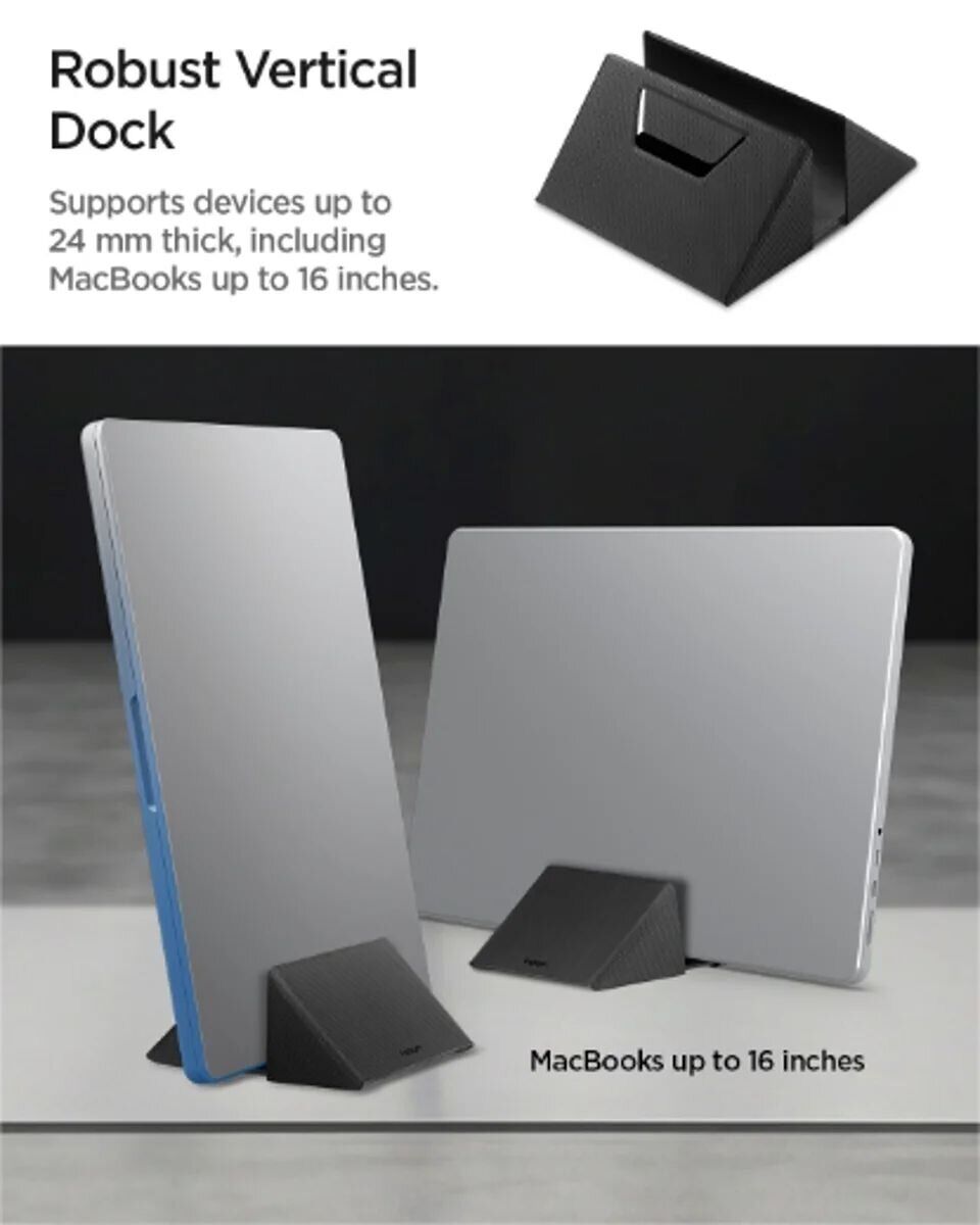 Подставка для ноутбука Spigen Slim Fold Laptop Stand LD201-S9 (AMP11118) - Black. Фото 12 Подставка для ноутбука Spigen Slim Fold Laptop Stand LD201-S9 (AMP11118) - Black (982329B). Фото 12 из 16