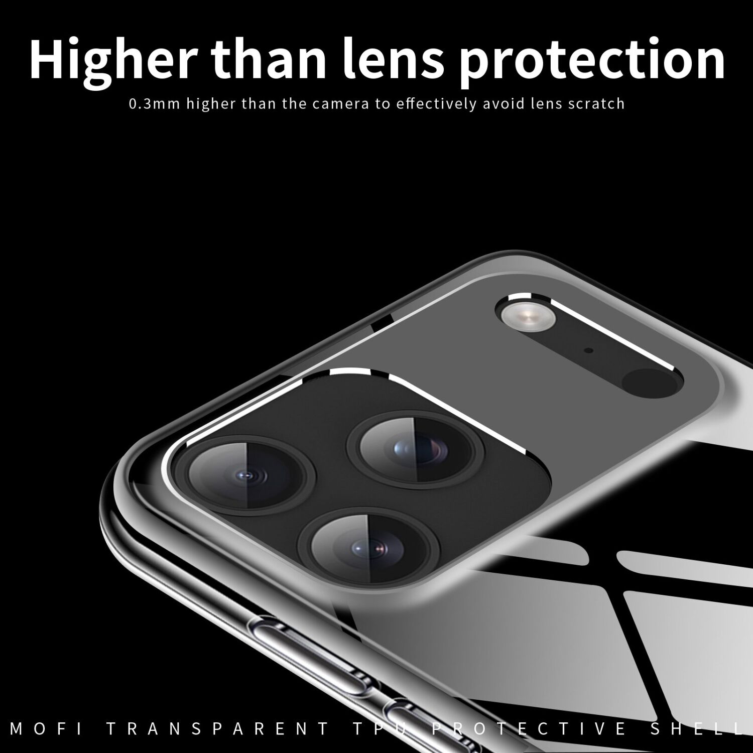 Силіконовий (TPU) чохол MOFI Thin Guard для iPhone 18 Pro Max - Transparent. Фото 4 Силіконовий (TPU) чохол MOFI Thin Guard для iPhone 18 Pro Max - Transparent (423854T). Фото 4 з 9