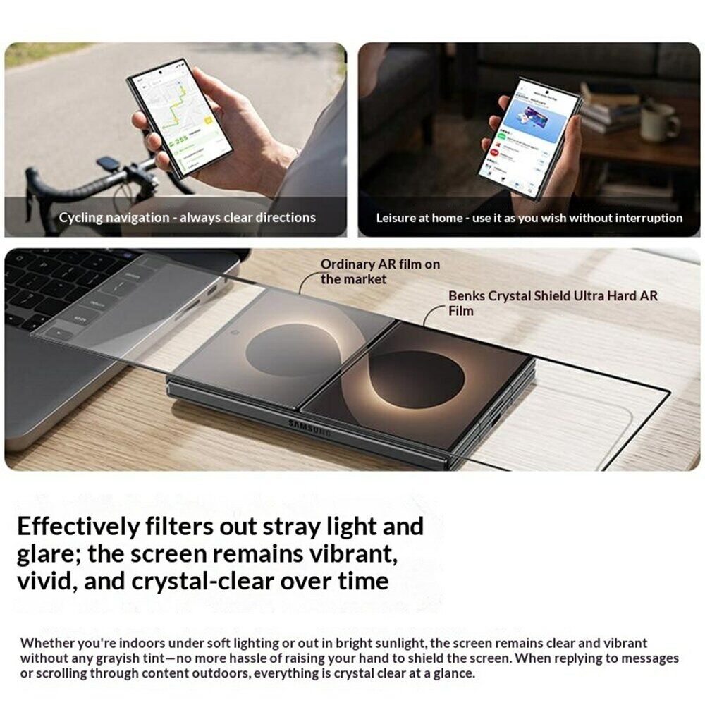 Защитное стекло BENKS GlassWarrior AR Screen Protector для Samsung Galaxy Fold 8 - Black. Фото 8 Защитное стекло BENKS GlassWarrior AR Screen Protector для Samsung Galaxy Fold 8 - Black (424586B). Фото 8 из 9