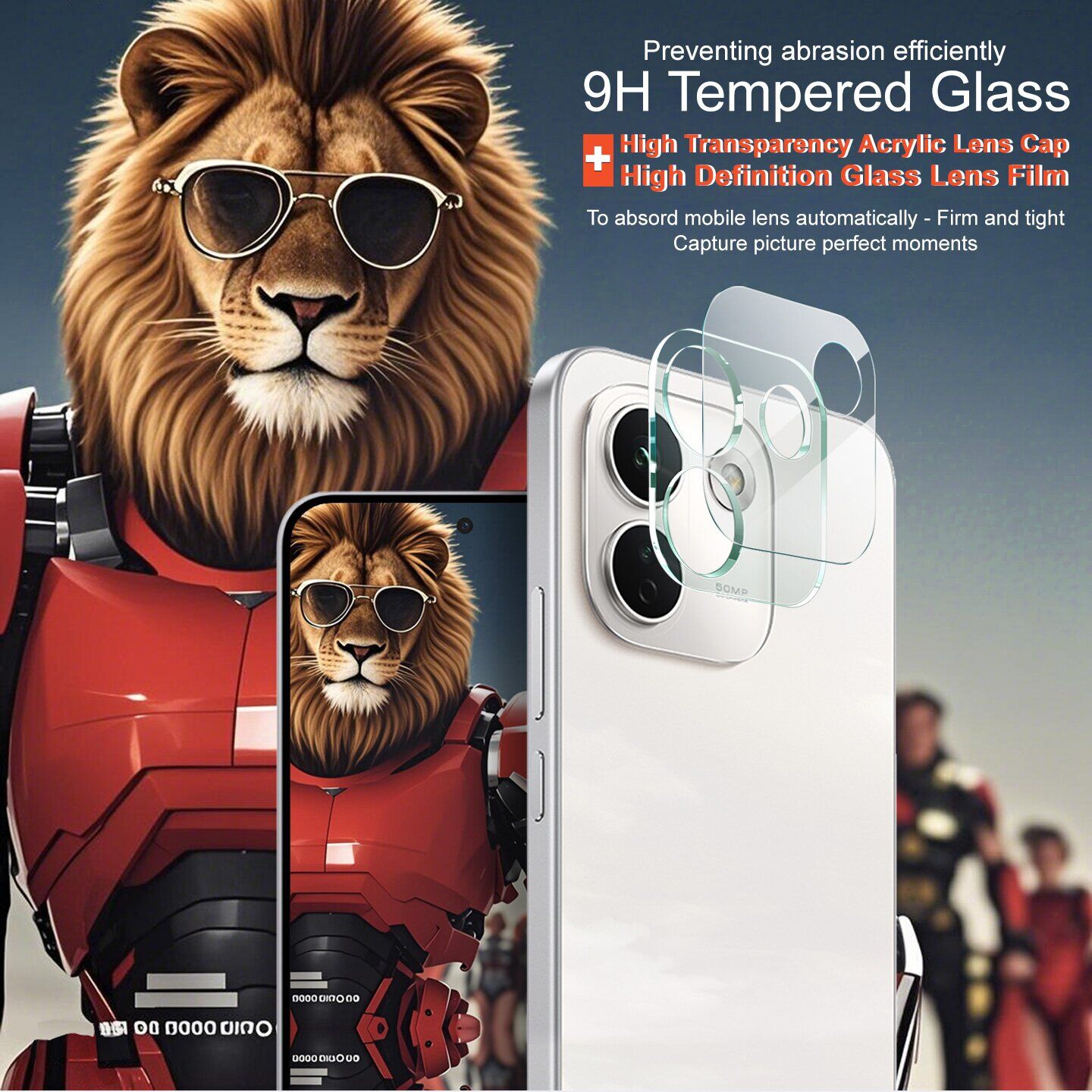 Защитное стекло на камеру IMAK Integrated Lens Protector для Xiaomi Redmi Note 17 Pro Max. Фото 4 Защитное стекло на камеру IMAK Integrated Lens Protector для Xiaomi Redmi Note 17 Pro Max (430517). Фото 4 из 8