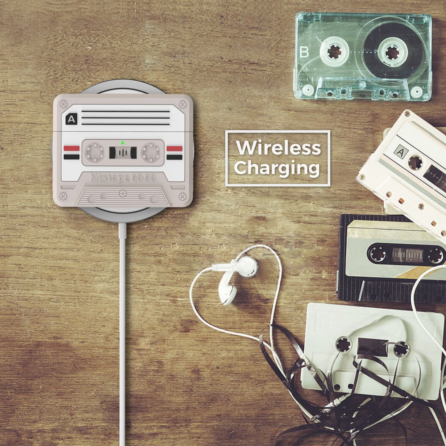 Захисний чохол AHASTYLE Retro Cassette Design для Apple AirPods Pro 3 - Charcoal Grey. Фото 4 Захисний чохол AHASTYLE Retro Cassette Design для Apple AirPods Pro 3 - Charcoal Grey (390187DH). Фото 4 з 7