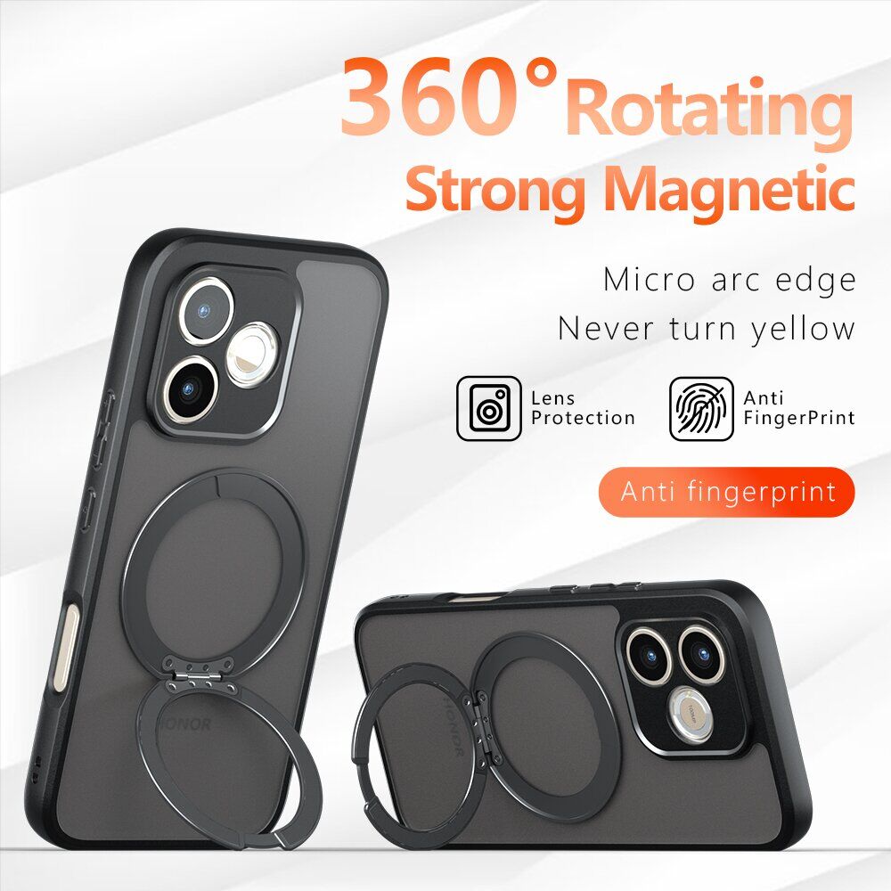 Защитный чехол Deexe Matte Skin Kickstand with MagSafe для Honor 600 Lite - Transparent Black. Фото 3 Защитный чехол Deexe Matte Skin Kickstand with MagSafe для Honor 600 Lite - Transparent Black (411807TB). Фото 3 из 13