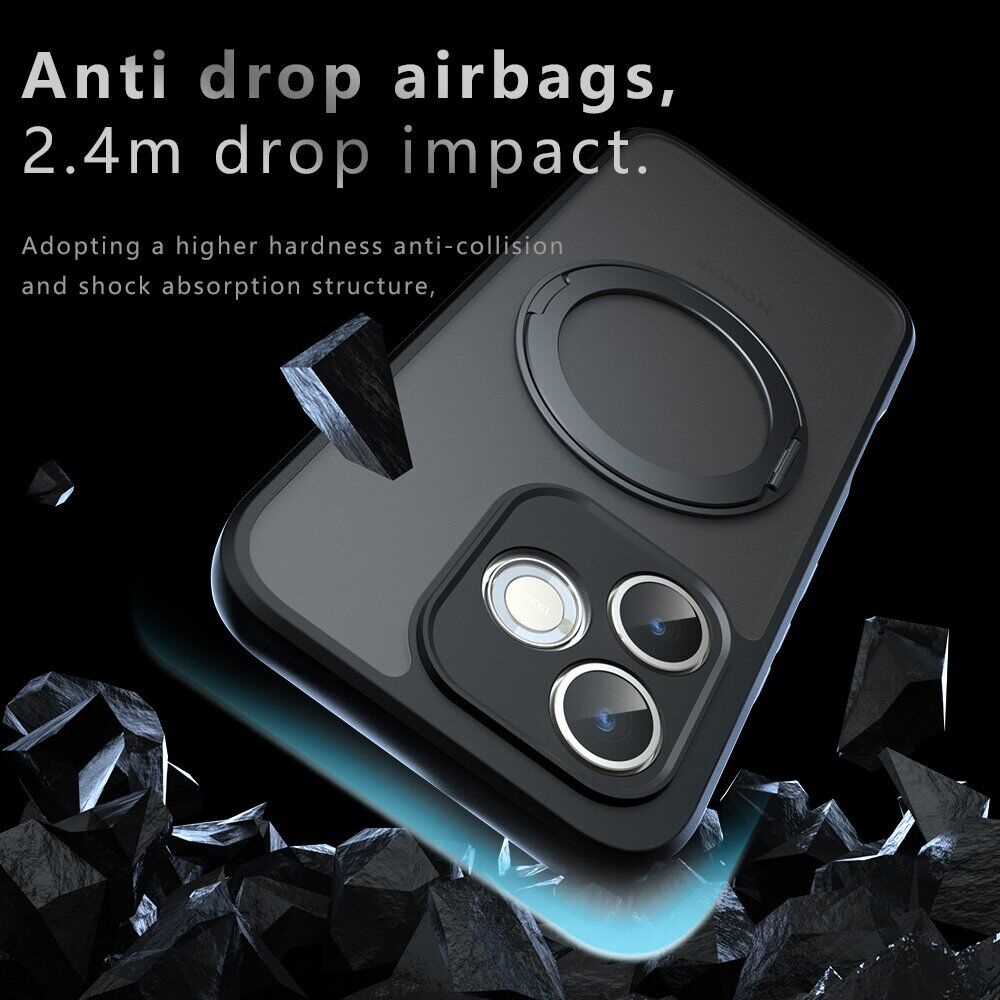 Защитный чехол Deexe Matte Skin Kickstand with MagSafe для Honor 600 Lite - Transparent Black. Фото 6 Защитный чехол Deexe Matte Skin Kickstand with MagSafe для Honor 600 Lite - Transparent Black (411807TB). Фото 6 из 13