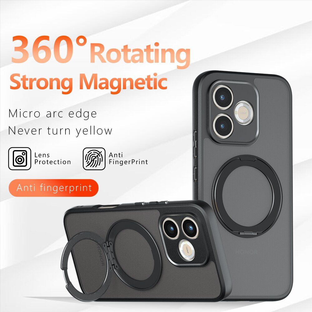 Защитный чехол Deexe Matte Skin Kickstand with MagSafe для Honor 600 Lite - Transparent Black. Фото 4 Защитный чехол Deexe Matte Skin Kickstand with MagSafe для Honor 600 Lite - Transparent Black (411807TB). Фото 4 из 13