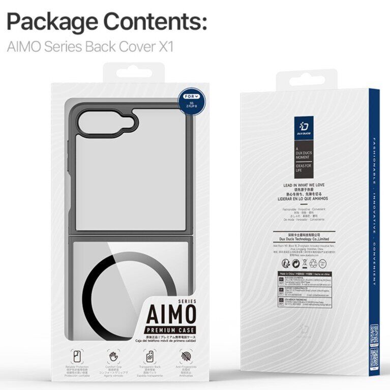 Защитный чехол DUX DUCIS Aimo Series Magnetic (FF) для Samsung Galaxy Flip 8 - Black. Фото 11 Защитный чехол DUX DUCIS Aimo Series Magnetic (FF) для Samsung Galaxy Flip 8 - Black (423501B). Фото 11 из 12