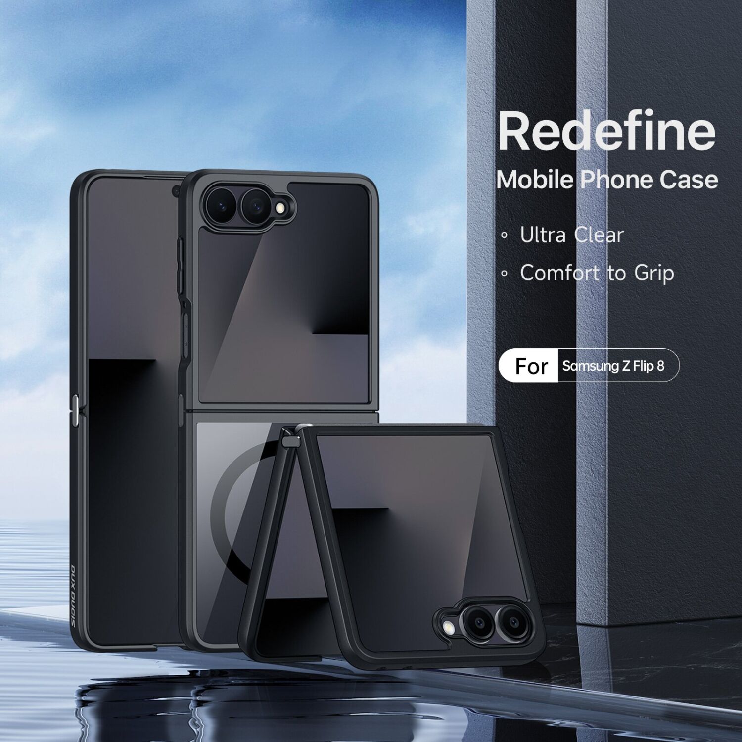 Защитный чехол DUX DUCIS Aimo Series Magnetic (FF) для Samsung Galaxy Flip 8 - Black. Фото 4 Защитный чехол DUX DUCIS Aimo Series Magnetic (FF) для Samsung Galaxy Flip 8 - Black (423501B). Фото 4 из 12
